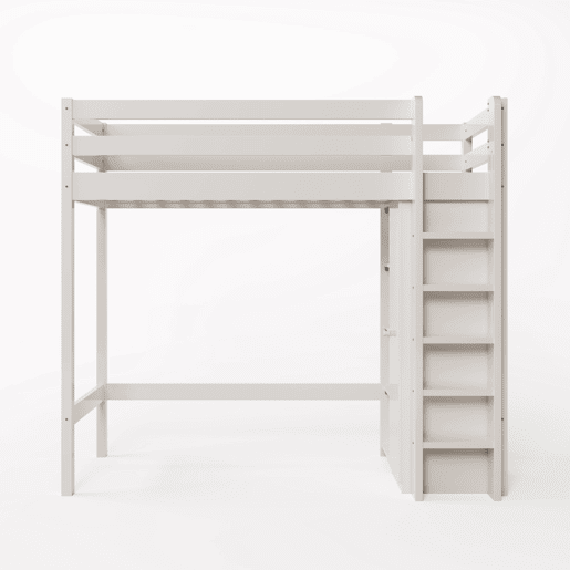 Cama infantil 90x200 cm - Cama individual com armário e 6 prateleiras, fácil de montar, material de alta qualidade - Branco Cama infantil 90x200 cm - Cama individual com armário e 6 prateleiras, fácil de montar, material de alta qualidade - Branco