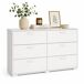 Aparador Eria doble 6 cajones - Mueble auxiliar 139 Aparador Eria doble 6 cajones - Mueble auxiliar 139 Blanco