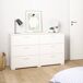 Aparador Eria doble 6 cajones - Mueble auxiliar 139 Aparador Eria doble 6 cajones - Mueble auxiliar 139 Blanco