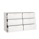 Aparador Eria doble 6 cajones - Mueble auxiliar 139 Aparador Eria doble 6 cajones - Mueble auxiliar 139 Blanco