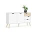 Aparador Tajo 2 puertas y 3 cajones - Mueble auxiliar Aparador Tajo 2 puertas y 3 cajones - Mueble auxiliar Natural/ Blanco