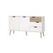Aparador Tajo 2 puertas y 3 cajones - Mueble auxiliar Aparador Tajo 2 puertas y 3 cajones - Mueble auxiliar Natural/ Blanco