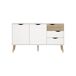 Aparador Tajo 2 puertas y 3 cajones - Mueble auxiliar Aparador Tajo 2 puertas y 3 cajones - Mueble auxiliar Natural/ Blanco