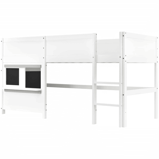 Cama alta 90x200cm - com 2 painéis de graffiti - Branco