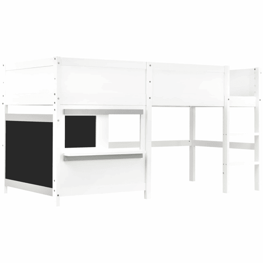 Cama alta 90x200cm - com 2 painéis de graffiti - Branco