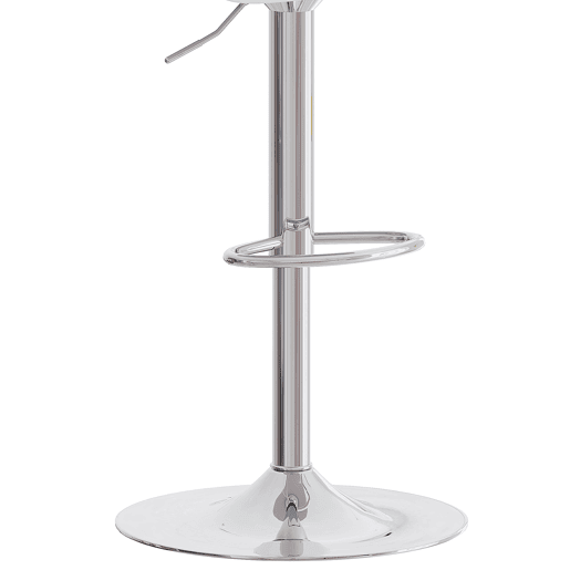 Bancos de bar ajustáveis, 2 unidades - giratórios a 360°, encosto com estofamento em PU - branco e prateado Bancos de bar ajustáveis, 2 unidades - giratórios a 360°, encosto com estofamento em PU - branco e prateado