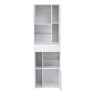 Vitrine de venda + 55x38x170 cm - 1 gaveta, 4 portas, LED, alto brilho - Branco