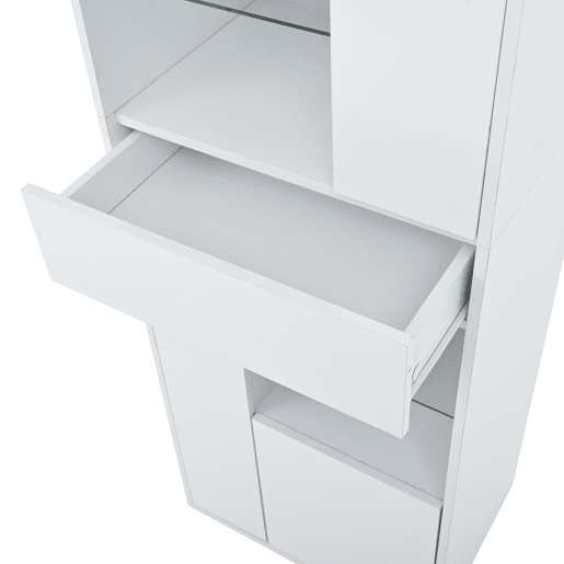 Vitrine de venda + 55x38x170 cm - 1 gaveta, 4 portas, LED, alto brilho - Branco Vitrine de venda + 55x38x170 cm - 1 gaveta, 4 portas, LED, alto brilho - Branco