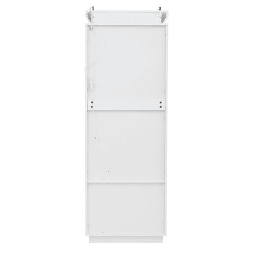 Vitrine 60x40x171 cm - Armário alto com 2 gavetas, LED, portas de vidro e abatÃveis - Branco Vitrine 60x40x171 cm - Armário alto com 2 gavetas, LED, portas de vidro e abatÃveis - Branco