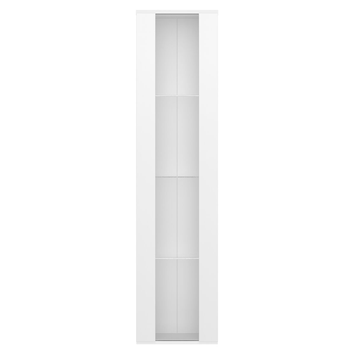 Vitrina multifuncional 40x29x170 cm - luz led rgb, panel acrílico, diseño sencillo - blanco