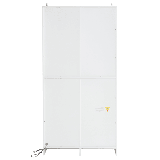 Vitrines de vidro 2 peças - 16 cores de iluminação LED, portas basculantes e prateleiras ajustáveis - Branco Vitrines de vidro 2 peças - 16 cores de iluminação LED, portas basculantes e prateleiras ajustáveis - Branco