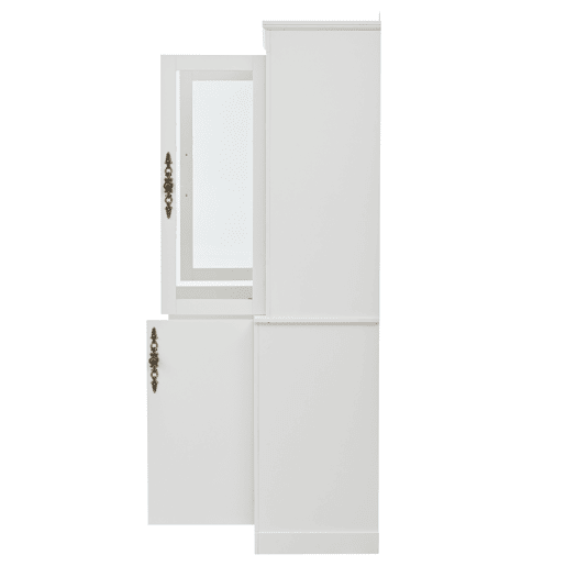 Vitrine 130x37,5x170,5 cm - 2 gavetas, 4 portas, LED, 8 garrafeiras - Branco Vitrine 130x37,5x170,5 cm - 2 gavetas, 4 portas, LED, 8 garrafeiras - Branco