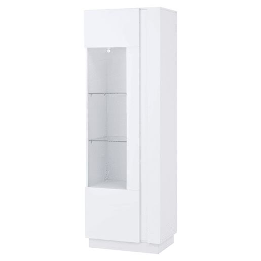 Vitrine 60x40x180 cm - Porta acrÃlica, LED, 3 prateleiras de vidro, alto brilho - Branco Vitrine 60x40x180 cm - Porta acrÃlica, LED, 3 prateleiras de vidro, alto brilho - Branco
