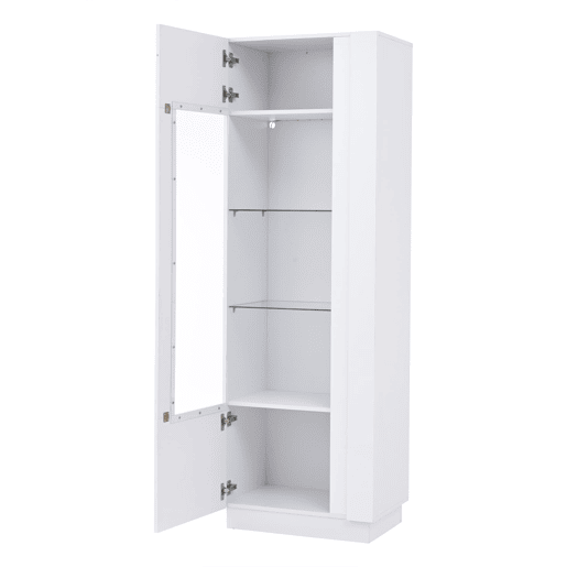 Vitrine 60x40x180 cm - Porta acrÃlica, LED, 3 prateleiras de vidro, alto brilho - Branco Vitrine 60x40x180 cm - Porta acrÃlica, LED, 3 prateleiras de vidro, alto brilho - Branco