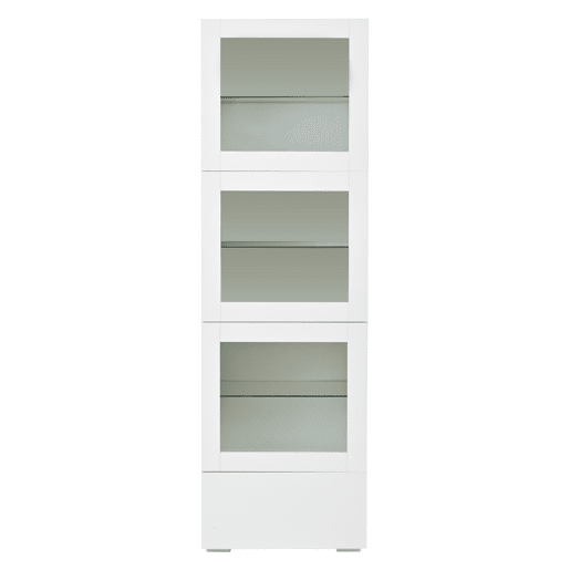 Vitrine 60x40x173 cm - Portas acrÃlicas, LED, 3 prateleiras de vidro, alto brilho - Branco Vitrine 60x40x173 cm - Portas acrÃlicas, LED, 3 prateleiras de vidro, alto brilho - Branco