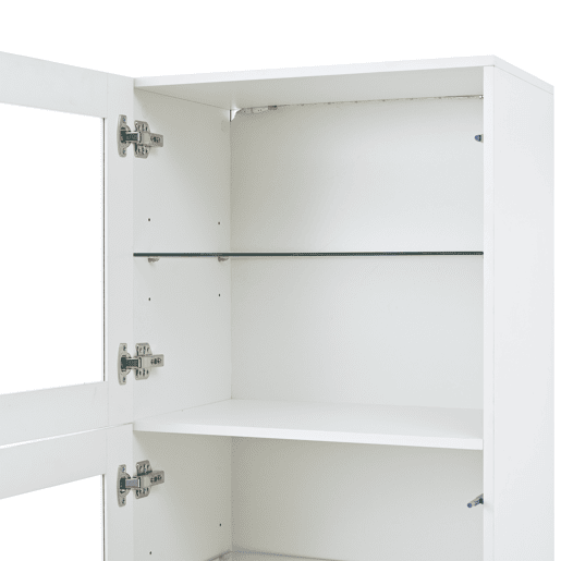 Vitrine 60x40x173 cm - Portas acrÃlicas, LED, 3 prateleiras de vidro, alto brilho - Branco Vitrine 60x40x173 cm - Portas acrÃlicas, LED, 3 prateleiras de vidro, alto brilho - Branco