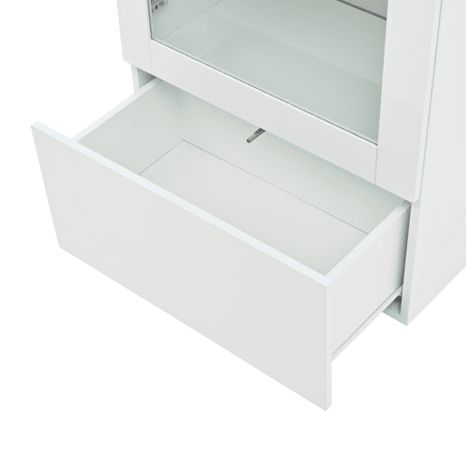 Vitrine 60x40x173 cm - Portas acrÃlicas, LED, 3 prateleiras de vidro, alto brilho - Branco Vitrine 60x40x173 cm - Portas acrÃlicas, LED, 3 prateleiras de vidro, alto brilho - Branco