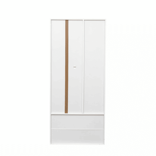 Armário expositor com 2 portas e 2 gavetas e LED - Altura 180cm - Branco Armário expositor com 2 portas e 2 gavetas e LED - Altura 180cm - Branco