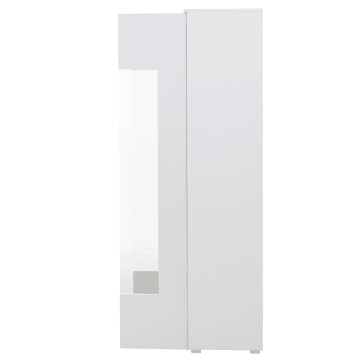 Vitrine 70x40x173 cm - 2 portas acrílicas, LED, vidro temperado, alto brilho - Branco