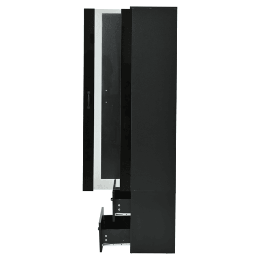 Vitrine LED com 2 portas - Porta transparente, independente, sala de estar - Preto Vitrine LED com 2 portas - Porta transparente, independente, sala de estar - Preto