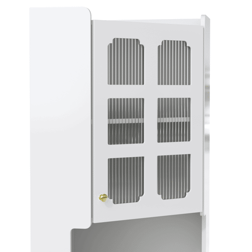 Armário de canto com iluminação LED - multifuncional, acabamento lacado, MDF, para sala de estar, quarto, casa de banho, sala de jantar - Branco Armário de canto com iluminação LED - multifuncional, acabamento lacado, MDF, para sala de estar, quarto, casa de banho, sala de jantar - Branco