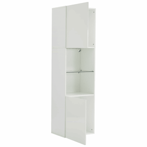 Vitrine alta 45x35x160 cm - com LED, 1 prateleira de vidro - branca Vitrine alta 45x35x160 cm - com LED, 1 prateleira de vidro - branca