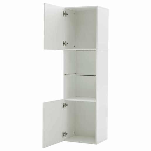 Vitrine alta 45x35x160 cm - com LED, 1 prateleira de vidro - branca Vitrine alta 45x35x160 cm - com LED, 1 prateleira de vidro - branca