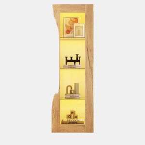 Móvel de sala 74x40x120 cm - Vitrine com 3 portas, LED, prateleira de vidro e gaveta - Alto brilho