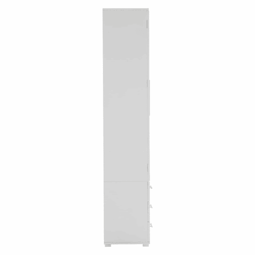 Vitrine de pé 60x35x180 cm - Vitrine de vidro com LED, vertical, com 3 gavetas - Branco Vitrine de pé 60x35x180 cm - Vitrine de vidro com LED, vertical, com 3 gavetas - Branco