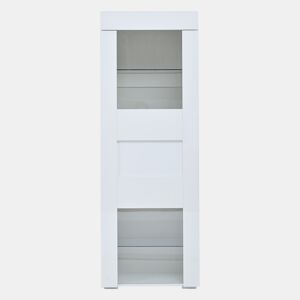 Vitrine 60x40x170 cm - Portas acrÃlicas, LED, 2 prateleiras de vidro, alto brilho - Branco