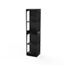 Vitrine de vidro 40 x 35 x 165 cm - 4 prateleiras, LED, portas de vidro, sensor inteligente - Preto