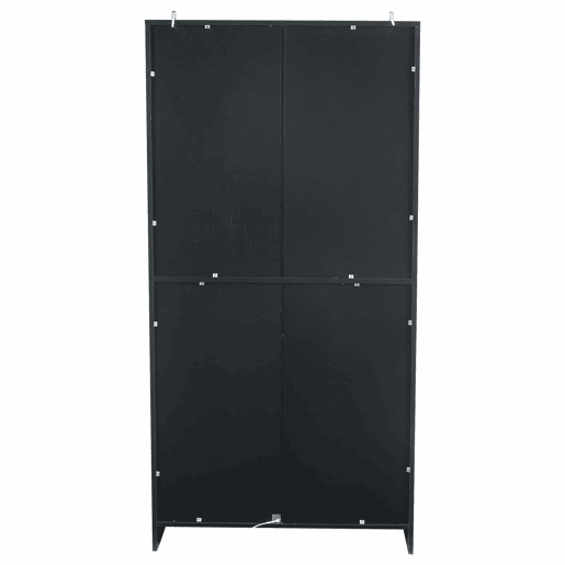 Vitrine de vidro 80x40x160 cm - Vitrine de porta dupla com iluminação LED APP, prateleiras móveis - Cor preta Vitrine de vidro 80x40x160 cm - Vitrine de porta dupla com iluminação LED APP, prateleiras móveis - Cor preta