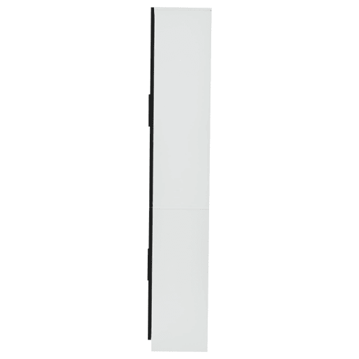 Vitrine 80x35x200 cm - Portas de vidro, LED, prateleiras e porta-garrafas - Branco