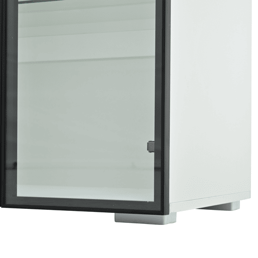 Vitrine 60x40x160 cm - Porta em vidro temperado, LED, 2 prateleiras e 2 gavetas - Preto e branco Vitrine 60x40x160 cm - Porta em vidro temperado, LED, 2 prateleiras e 2 gavetas - Preto e branco
