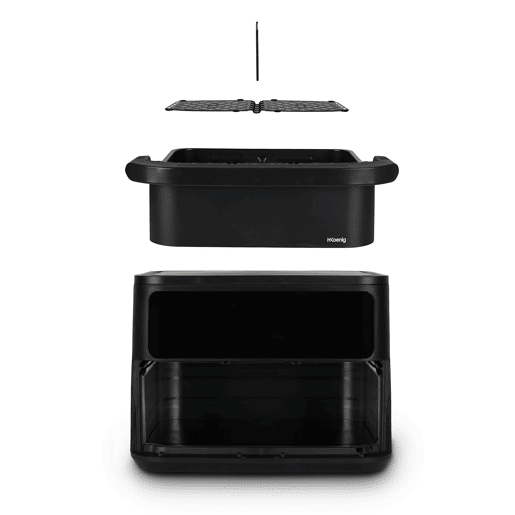 Fritadeira de Ar Dupla FRY960 Hkoenig com Cesto Divisível 10L, 2400W, 8 Programas, Controlo Tátil