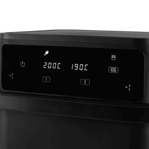 Fritadeira de Ar Dupla FRY960 Hkoenig com Cesto Divisível 10L, 2400W, 8 Programas, Controlo Tátil