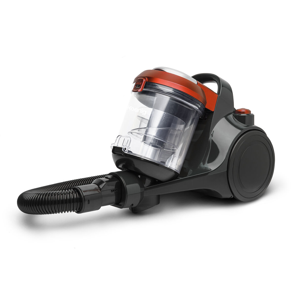 Aspirador sin bolsa stc58 h.koenig, rojo, cepillo para mascotas, filtro hepa 12, 850w, 79db