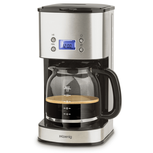 Máquina de café programável MG30 Hkoenig, prateada, 1000W, 1,5L, mantém o café quente Máquina de café programável MG30 Hkoenig, prateada, 1000W, 1,5L, mantém o café quente