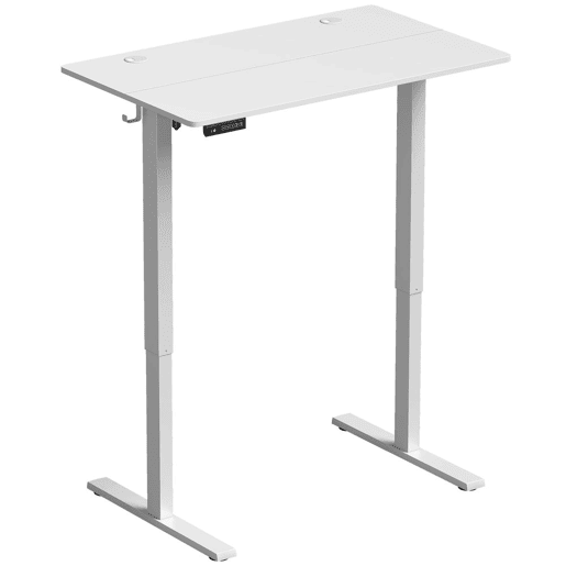 HOMCOM Secretária Elevatória Elétrica 100x60 cm, Altura Regulável, 3 Memórias, Ecrã LED, Passa-cabos e Ganchos, Branco HOMCOM Secretária Elevatória Elétrica 100x60 cm, Altura Regulável, 3 Memórias, Ecrã LED, Passa-cabos e Ganchos, Branco