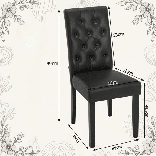 Cadeira de jantar 42x49x99 cm - encosto alto, cadeira auxiliar, cadeira de escritório e de conferência confortável - preta Cadeira de jantar 42x49x99 cm - encosto alto, cadeira auxiliar, cadeira de escritório e de conferência confortável - preta