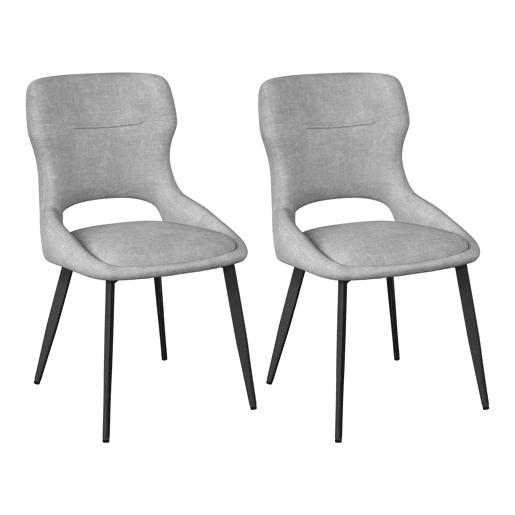 Cadeira de jantar 43x40x86 cm - Estofada, moderna, cadeira auxiliar - Cinza Cadeira de jantar 43x40x86 cm - Estofada, moderna, cadeira auxiliar - Cinza