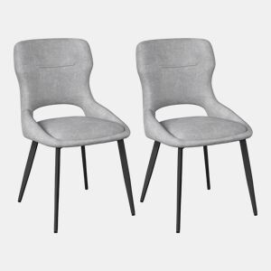 Cadeira de jantar 43x40x86 cm - Estofada, moderna, cadeira auxiliar - Cinza