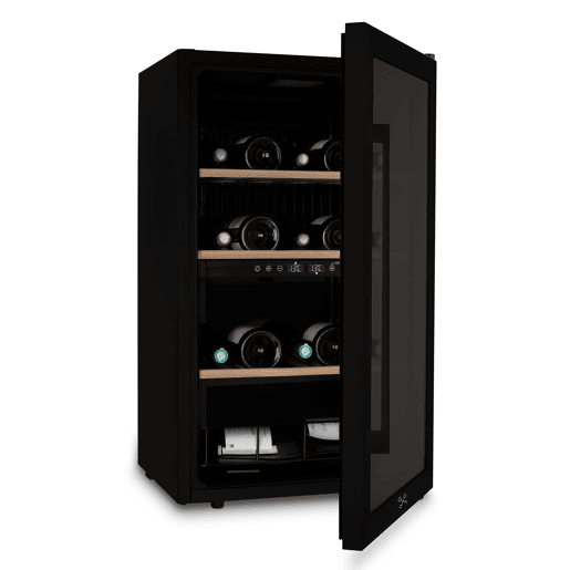 Refrigerador de vinhos 32 garrafas CAVCDB32 Les Petits Champs, preto, dupla zona 5-18°C Refrigerador de vinhos 32 garrafas CAVCDB32 Les Petits Champs, preto, dupla zona 5-18°C