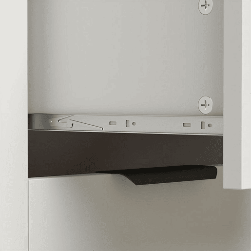 HOMCOM Aparador Estreito com 3 Gavetas e Porta de Fecho Suave, Móvel de Arrumação para Cozinha, Entrada ou Sala, 60x30x70 cm, Branco