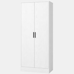 HOMCOM Roupeiro Moderno para Quarto com Barra para Pendurar e Prateleiras 70x37x164 cm Branco
