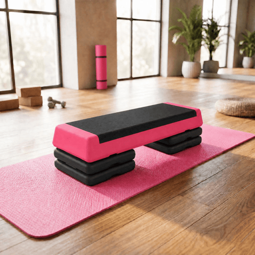 SPORTNOW Step Aeróbico Antiderrapante, Altura Ajustável 10,515,520,5 cm, Carga Máx. 250 kg, 77x36 cm, Rosa e Preto SPORTNOW Step Aeróbico Antiderrapante, Altura Ajustável 10,515,520,5 cm, Carga Máx. 250 kg, 77x36 cm, Rosa e Preto