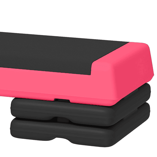 SPORTNOW Step Aeróbico Antiderrapante, Altura Ajustável 10,515,520,5 cm, Carga Máx. 250 kg, 77x36 cm, Rosa e Preto SPORTNOW Step Aeróbico Antiderrapante, Altura Ajustável 10,515,520,5 cm, Carga Máx. 250 kg, 77x36 cm, Rosa e Preto