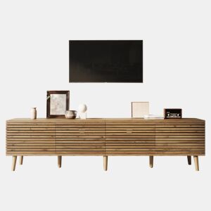 Móvel de TV 180 cm de mdf com 4 portas,madeira clara