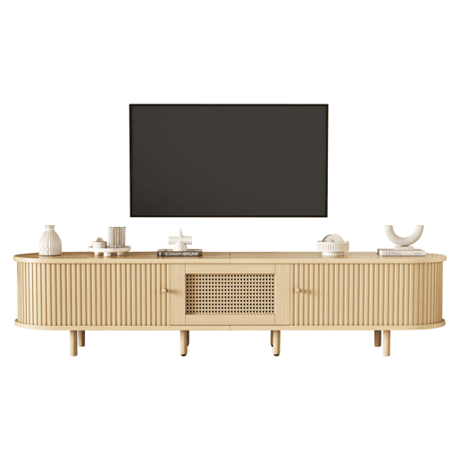 Móvel de TV 180 cm de mdf com 2 portas e 1 gaveta,natural Móvel de TV 180 cm de mdf com 2 portas e 1 gaveta,natural