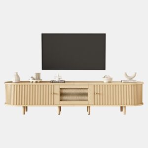 Móvel de TV 180 cm de mdf com 2 portas e 1 gaveta,natural